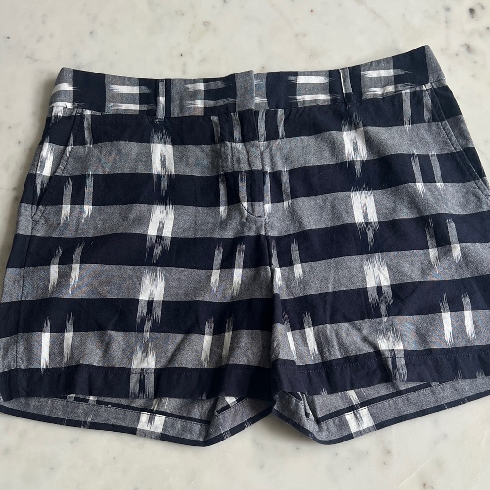LOFT Navy and Gray Patterned Women Shorts